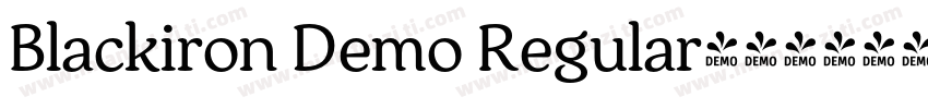 Blackiron Demo Regular字体转换